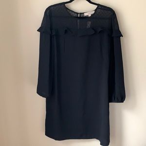 NWT - Loft Black Dress with Dots